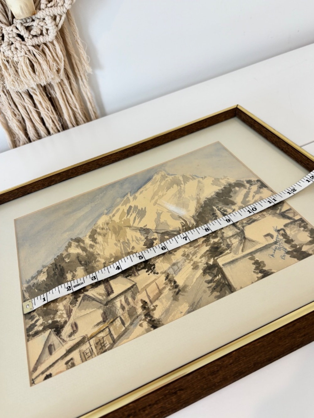 Vintage framed watercolour painting of Banff Canada signed Madge Hogarth 1975 - Picture 8 of 11